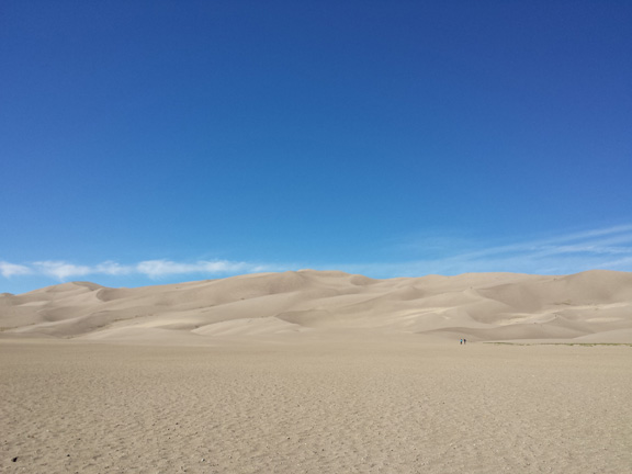 Sand dunes with people