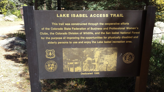 Lake Isabel is an accessible park!