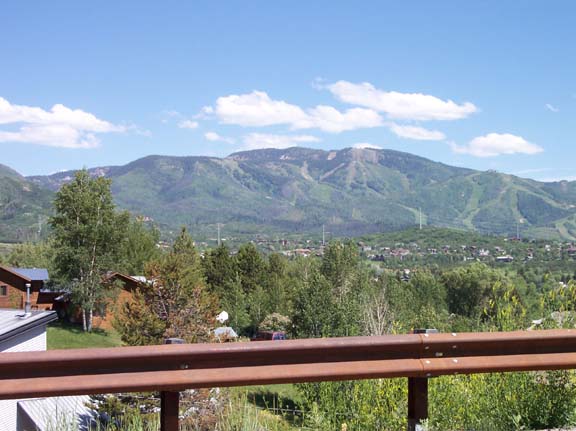 Ski Mountain overlooking Steamboat Springs